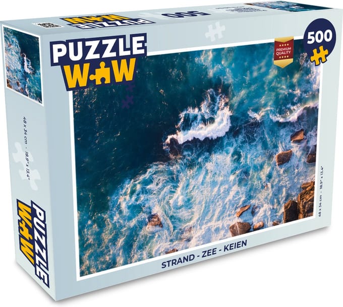Puzzel Strand - Zee - Keien - Legpuzzel - Puzzel 500 stukjes