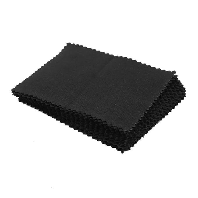 Lot de 20 chiffons de nettoyage et de polissage double face pour montres black