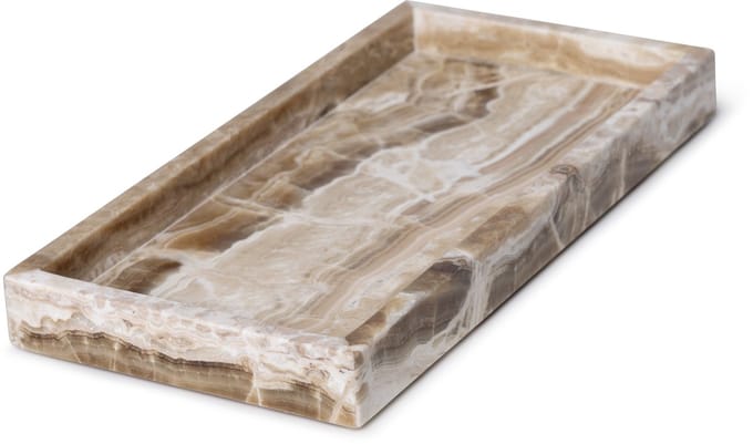 Marmer dienblad met rand 15x30cm sandal onyx - MOOISA
