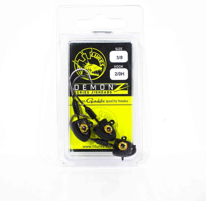 Tackle Tactics TT Demonz Tête plombée 3/8oz 2/0H 3/paquet Red Nightmare (7136) black