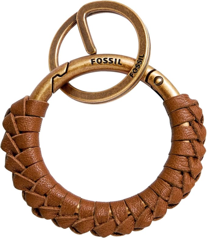 FOSSIL Sleutelhanger O Ring Keyfob Saddle Lichtbruin
