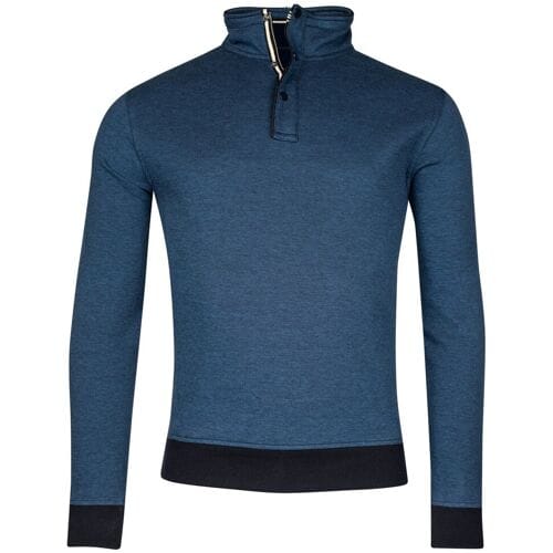 Baileys Trui Half Zip Two-Tone Oxford Doubleface Jacquard Interlock Navy / male