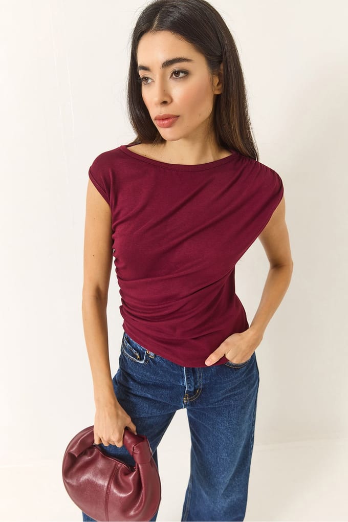Aansluitende Mouwloze Coltrui Blouse