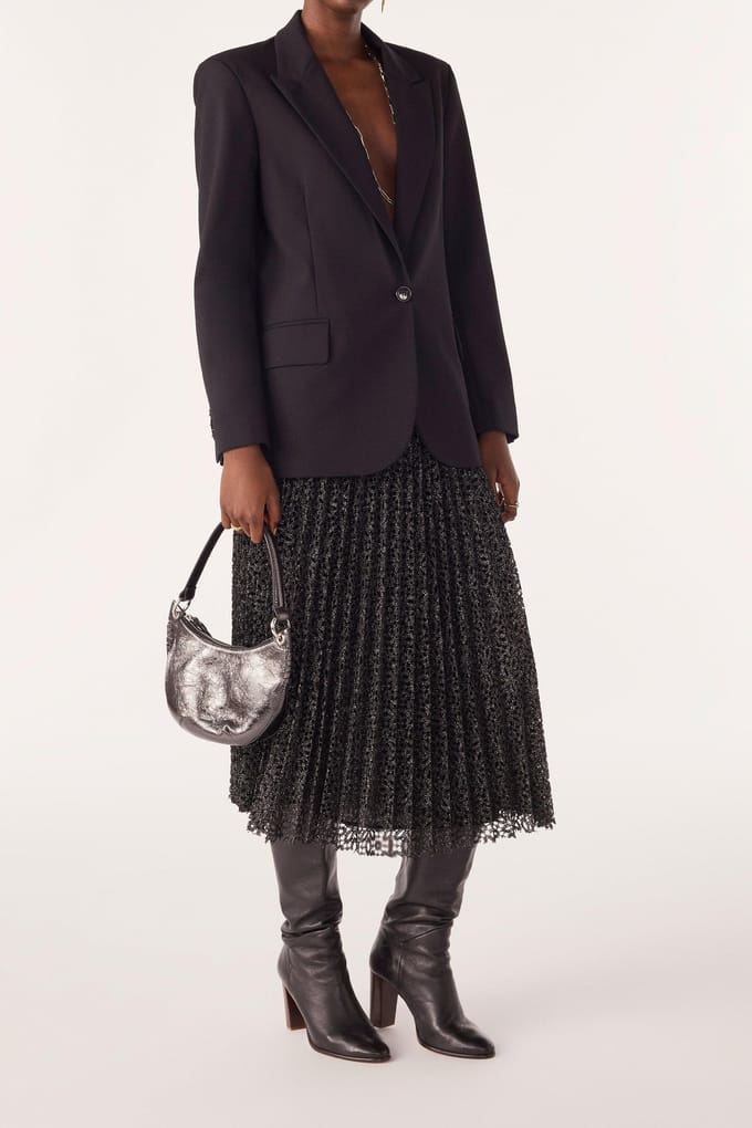 BA&SH Mid-length Skirt Black Maat: 36 | Midi Rokken Outlet | Dames | Zwart