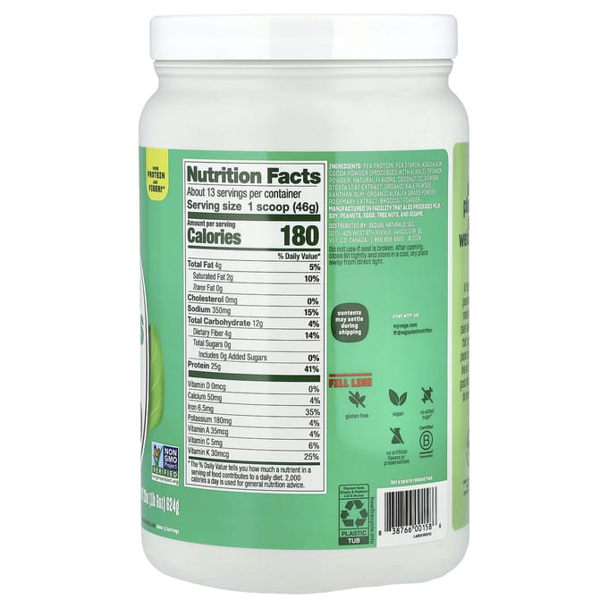 Origineel Eiwit + Groenten, Romige Chocolade, 624G (1 pond 6 ons)