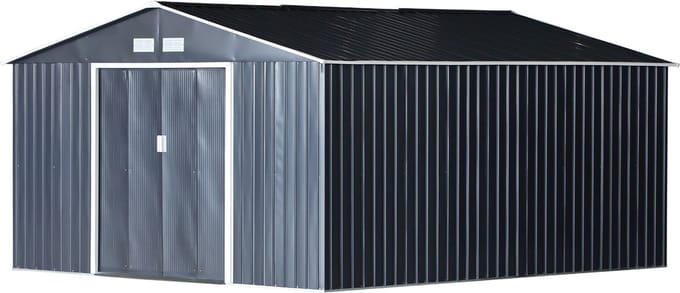 Outsunny - Gereedschapsschuur - met fundering - 24,5 m³ - Schuifdeur