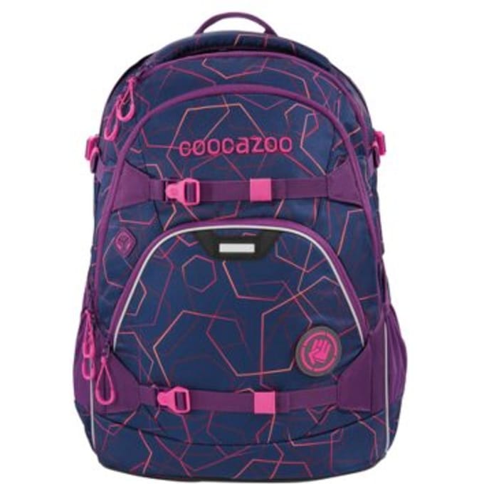 Coocazoo rugtas, formaat 30 x 20 x 45 cm. - polyester laserreflect plum