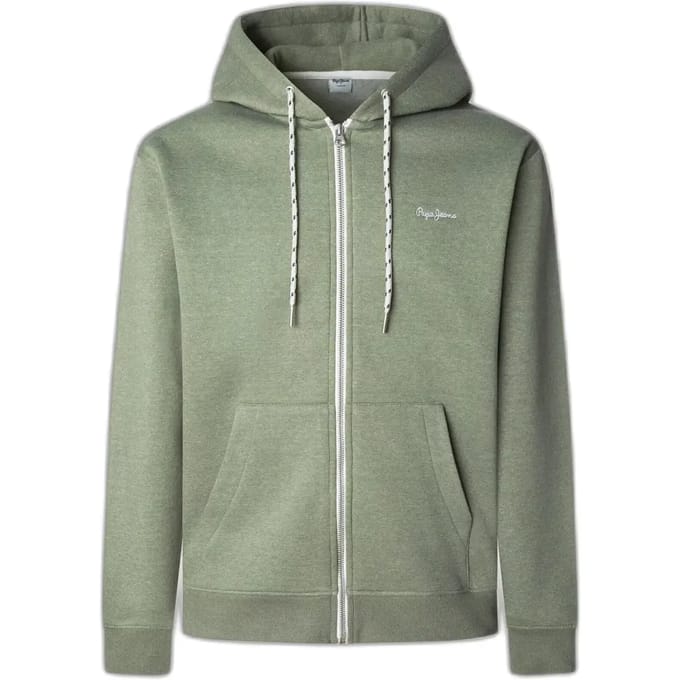 Pepe Jeans Macbeth Melange Sweatshirt Met Rits Groen XL Man