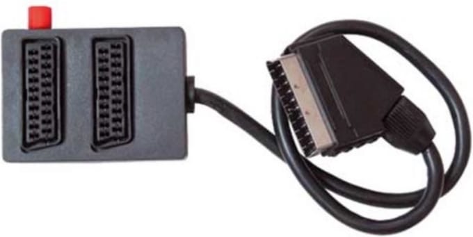 Scart schakelbox met 2 aansluitingen / zwart - 0,40 meter