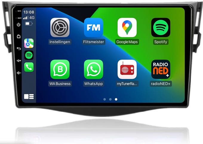 Carplay autoradio voor Toyota RAV4 | 2006 t/m 2013 | Android 13 | Draadloos Apple Carplay & Android Auto | 2GB + 32GB | 8-Core processor | Davilon | 2025 model | 2006 2007 2008 2009 2010 2011 2012 2013 | Bluetooth & Wifi