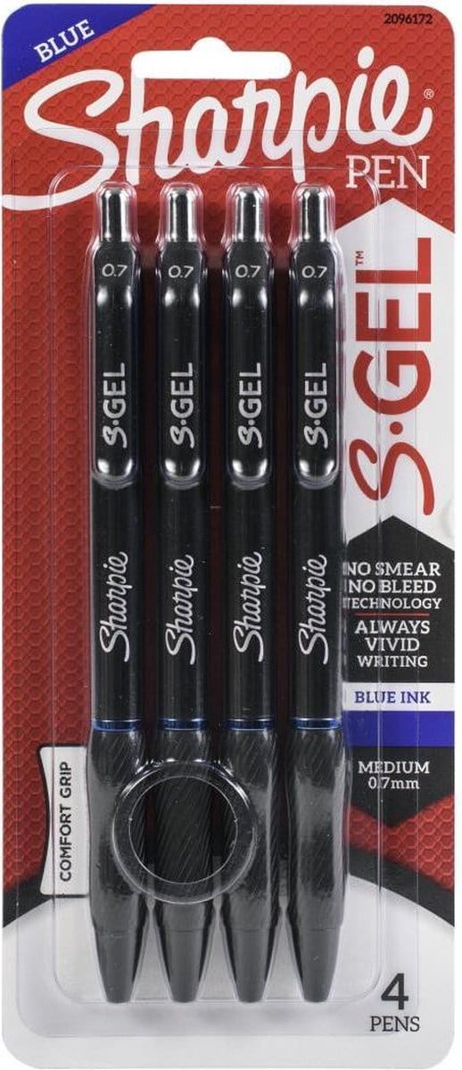 Sharpie -  Gelpennen medium punt 0.7mm - Blauw - per 4 verpakt