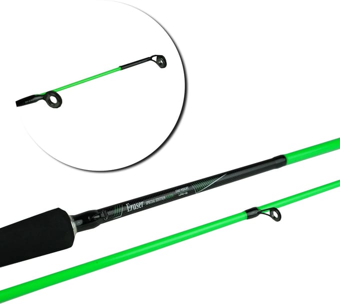 DLT Eraser Special Edition X-Lite - Roofvishengel - 7-36g - 2.40m - Roofvis - Carbon - Groen - Werphengel