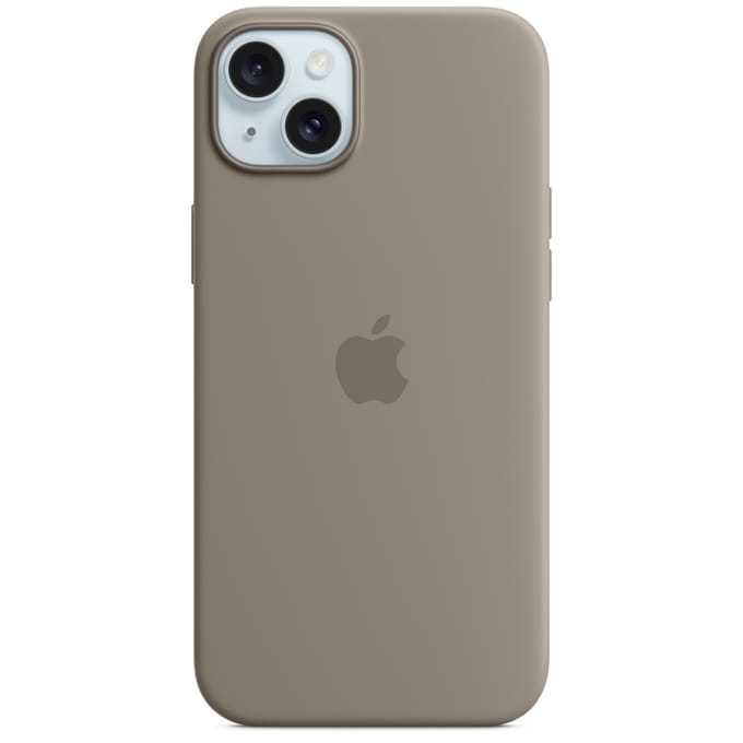Apple Siliconenhoesje met MagSafe geschikt voor iPhone 15 Plus - Clay
