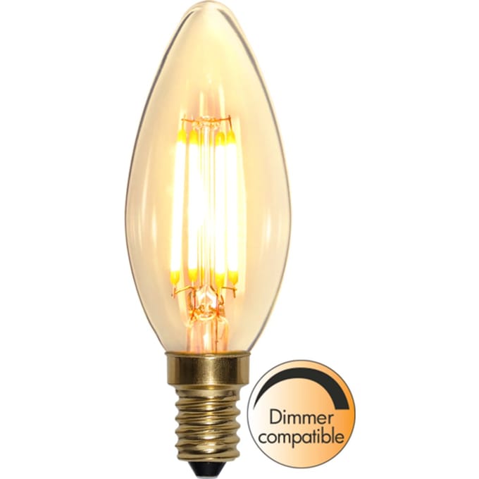 Soft Glow Kaarslamp - E14 - 4W - Super Warm Wit <2200K - Dimbaar