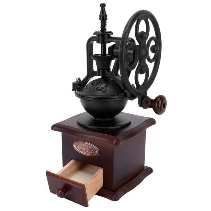 Vintage Stijl Handmatige Koffiemolen Huishoudelijke Koffiebonenmolen Handzwengel Maalmachine black