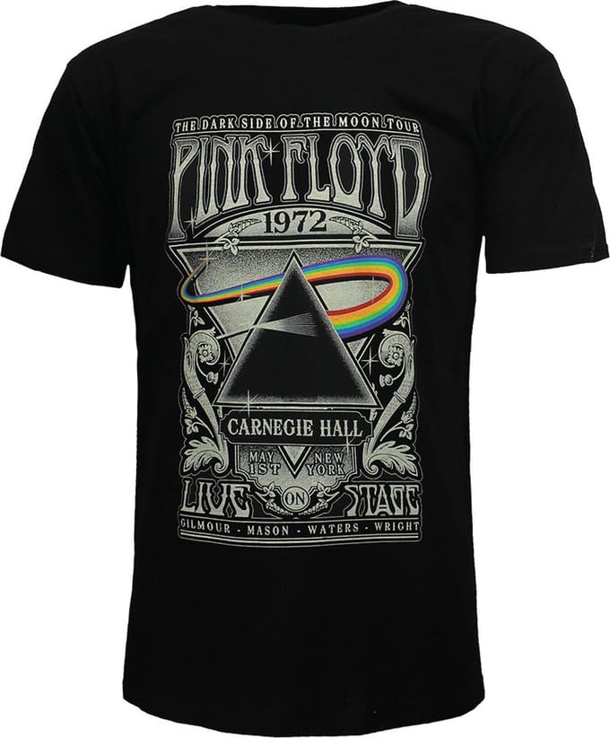 Pink Floyd Carnegie Hall Live Poster T-Shirt - Officiële Merchandise - S
