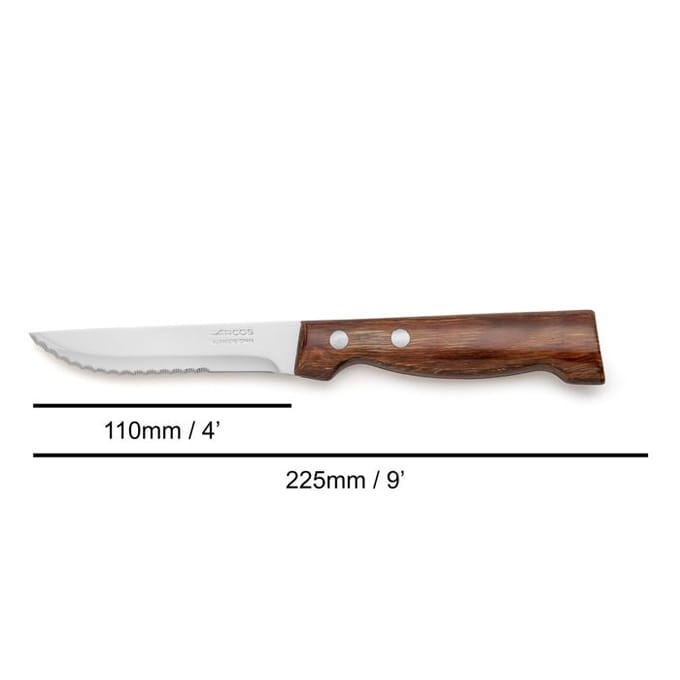 Couteau de longe - ARCOS - AR372500 - Lame 11 cm - Monobloc acier inoxydable - Poignée résistante lave-vaisselle