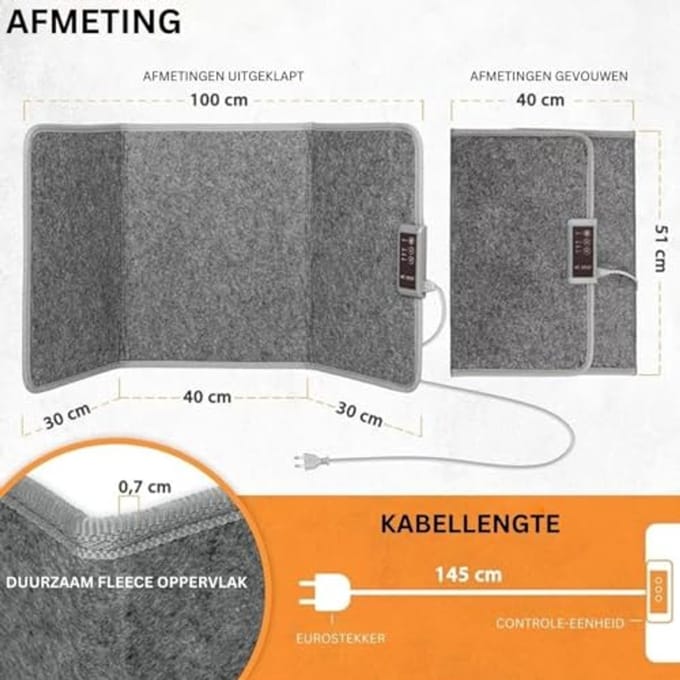 Vouwbaar Mobiel Infrarood Paneel 165W met 3 Warmtestanden voor Efficiënte Verwarming