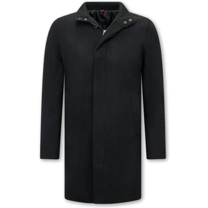 Parka Heren Winterjas - Heren Mantel - Lange Jas Heren - Trenchcoat Heren - Zwart -8758