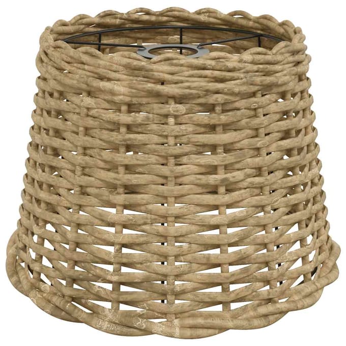 vidaXL - Plafondlampenkap - Ø30x20 - cm - wicker - bruin