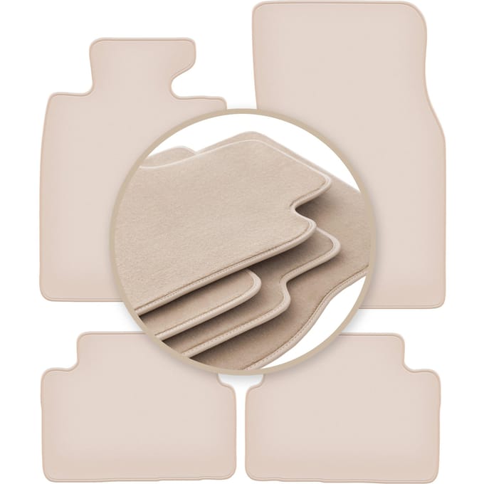PREMIUM beige vloermatten voor: Mini Clubman R55 hatchback 2006-