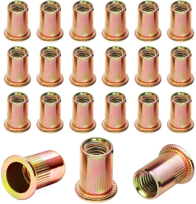 NTHProducts - Staple Muttern - Blind Rivet Nuts - 120 Stuks - Galvanized - Carbon Staal - M5 Draad - Geschikt voor Metaal en Kunststof