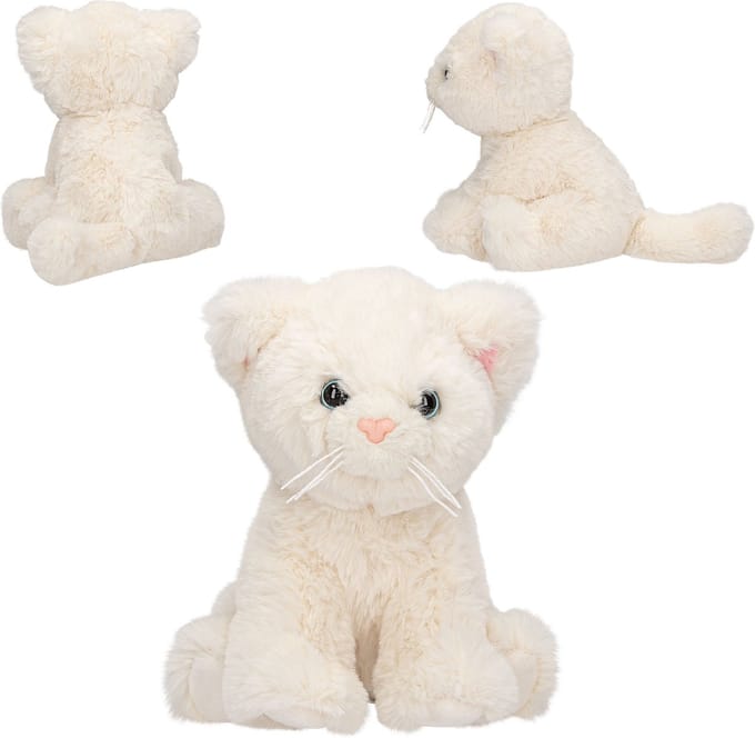 Depesche - TOPModel knuffel kat - wit 16 cm