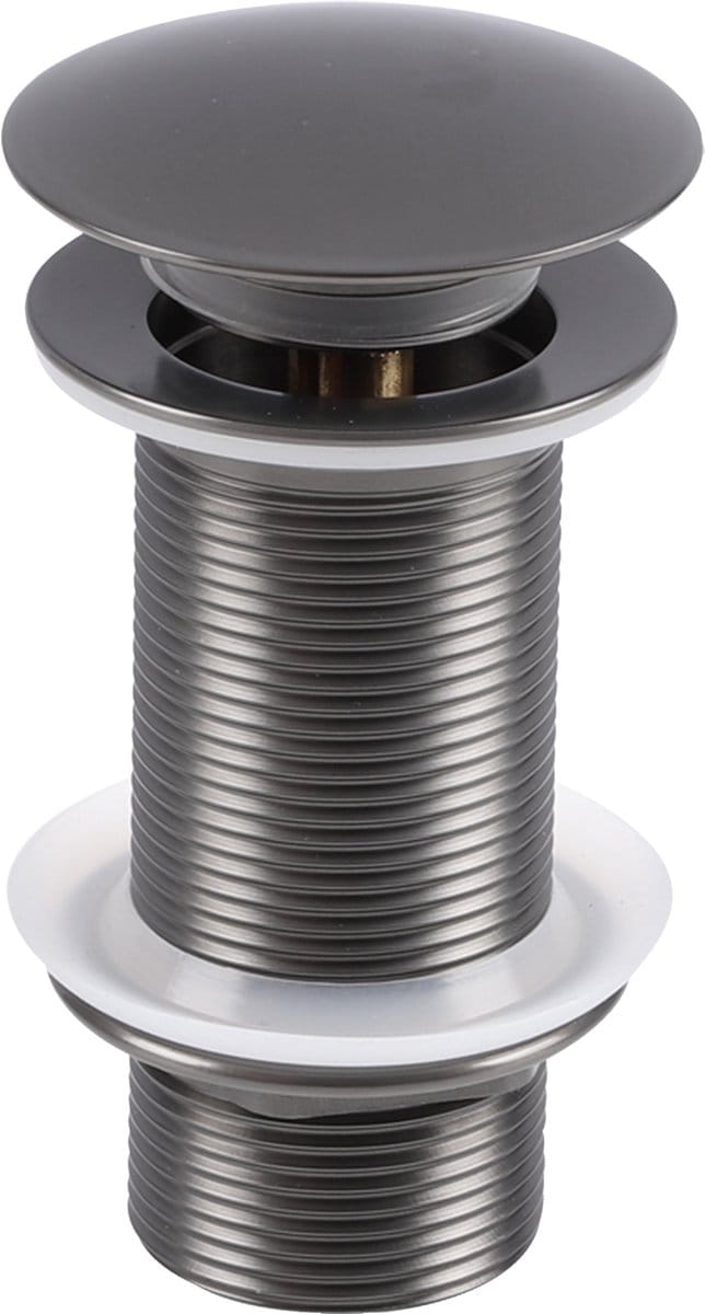 Differnz Design Afvoerplug Gun Metal - Pop�up - 63mm - Mix & Match - Grote schroef