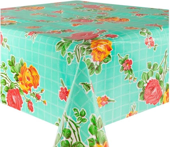 Atelier Du Baj Rosedal Mint Mexicaans Tafelzeil - 250 x 120 cm