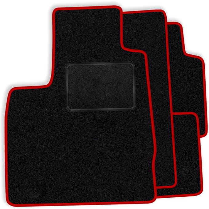 Set veloursmatten geschikt voor Seat Mii 2011-2012 - rode afwerking