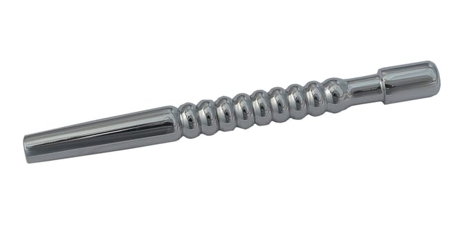 Geribbelde RVS Penisplug 8 mm