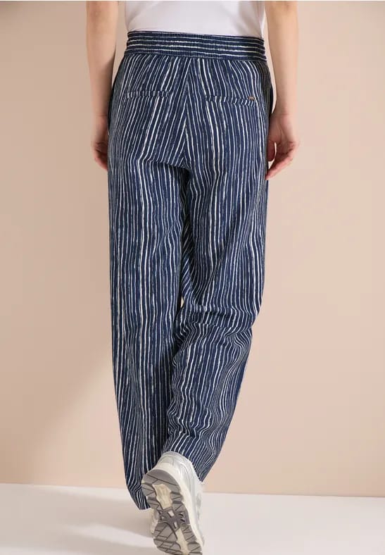 Wide Legs broek in Loose Fit met strepen