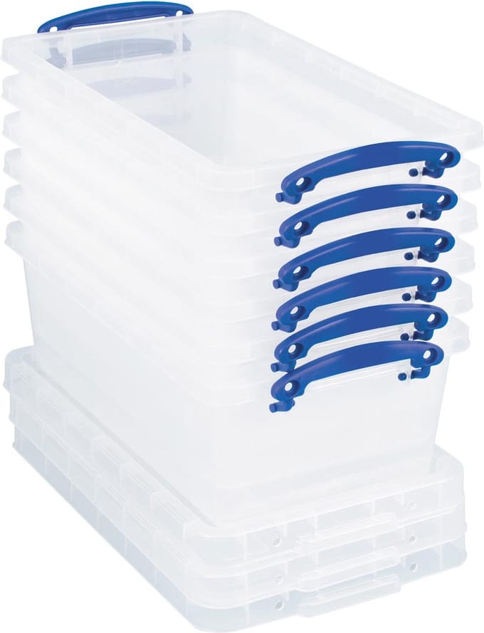 Really Useful Box opbergdoos 5,5 l, nestbaar, transparant