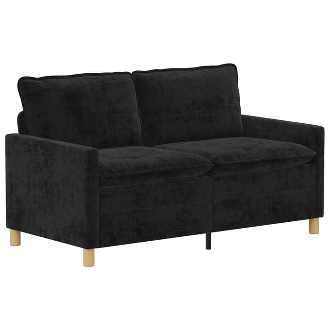 vidaXL - Bank - Zwart - 156 - x - 81 - x - 87,5 - cm - Polyester
