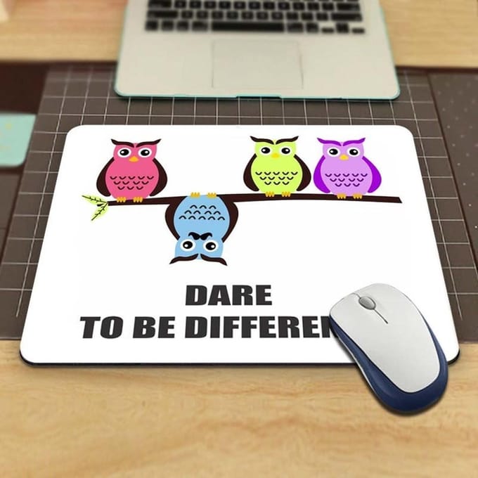 Leuke Muismat Met Uil 18X22cm - Muis - Kantoor - Bureau - Computer