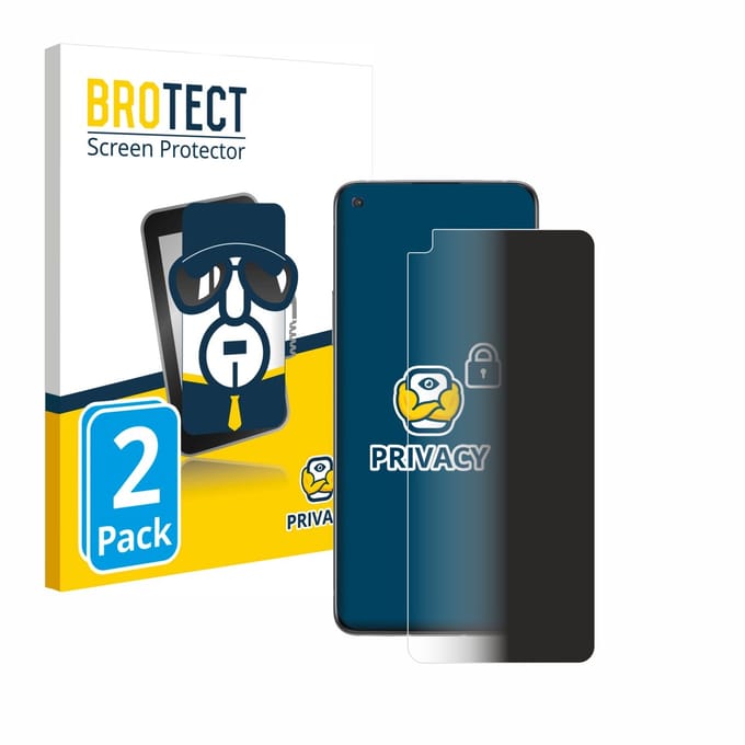 BROTECT - privacy screenprotector voor OnePlus 8T - Folie Beschermfolie Blauwlichtfilter 2 Stuks