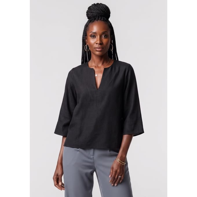 ARKET Hyss Tunic Blouse Black Größe: 36 | Longsleeves Outlet | Damen | Schwarz
