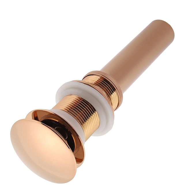 G1 1/4  Messing Badkamer Wastafel Pop-Up Afvoerplug Zonder Overloop (Rosé goud)
