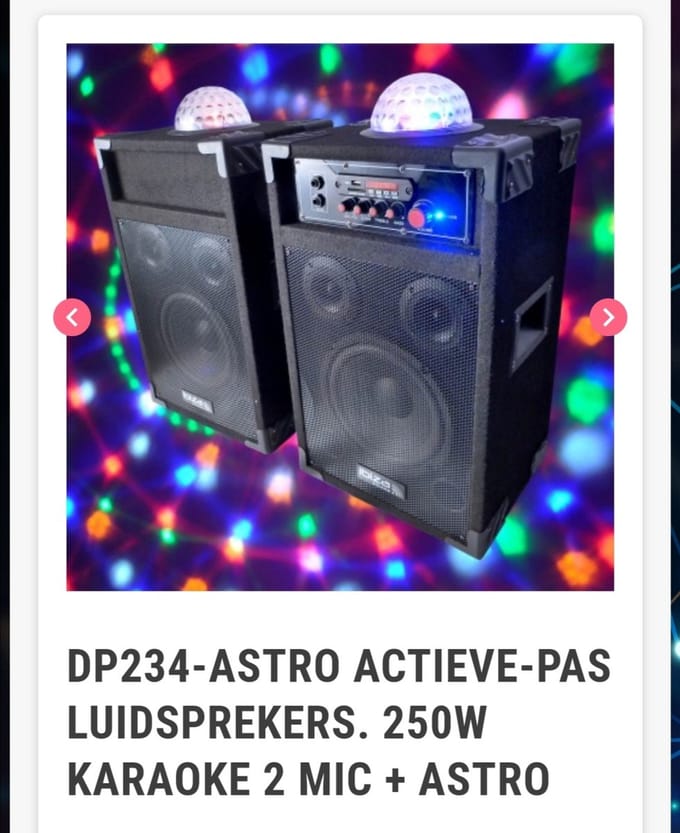 PA met ingebouwde versterker Astro actieve - pas