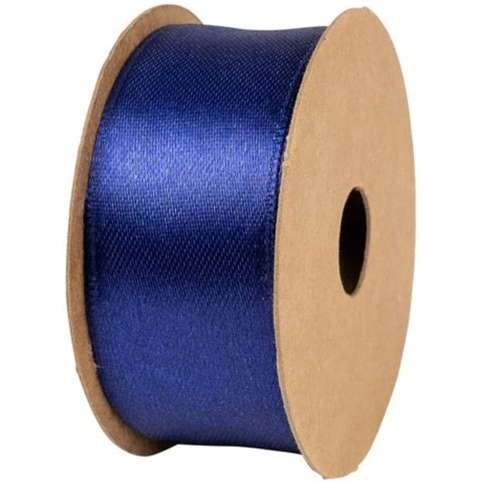 Stewo satijnen cadeaulint, formaat 25 mm. x 4 m., kleur donker blauw