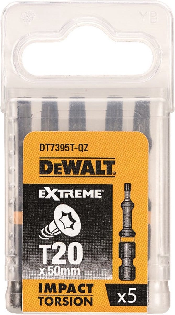 Dewalt Schroefbits - Extreme Impact Torsion - Torx T20 Impact - 57mm - 5 Stuks