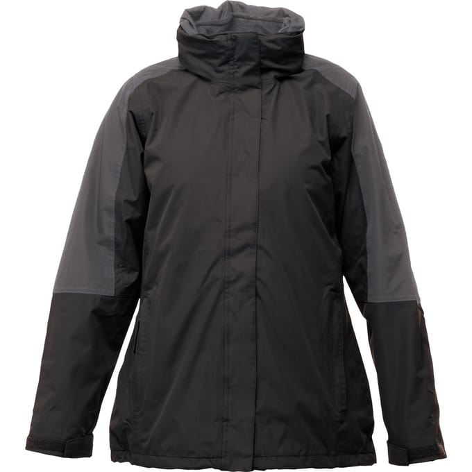 Regatta - Dames Defender III 3-In-1 Jas (Waterdicht & Winddicht) (Zwart/Grijs)