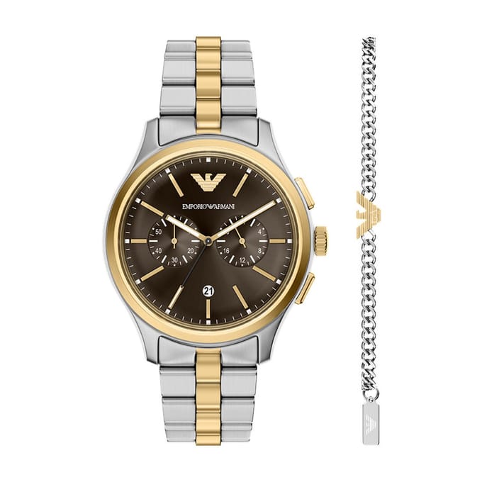 Emporio Armani Mannen Horloge geschenkset 42 mm Multi