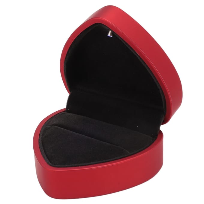 Ringdoos LED Hartvormige Ringdoos Waterdicht Exquise Ringetui Romantisch Decoratief Juweel rood