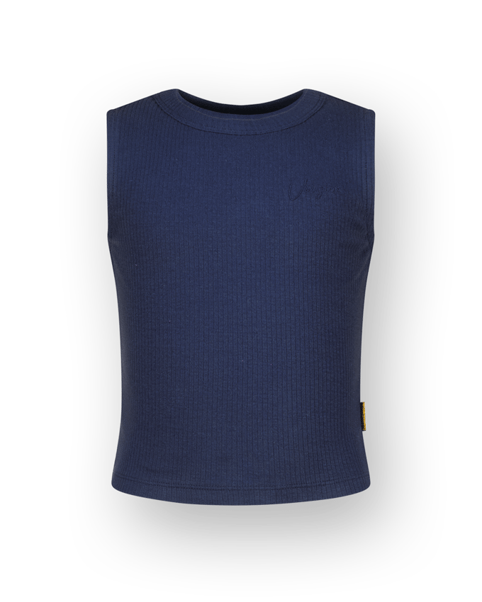Vingino Girls Basic-crop Rib Top Top Dark Blue Taglia: 16 | Camicie Outlet | kids | Blu