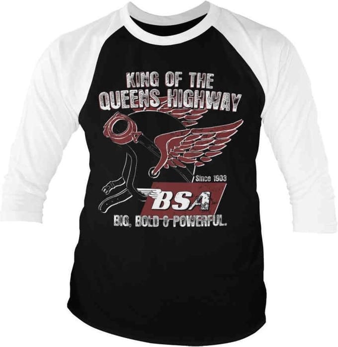 BSA Raglan top -S- King Of The Queens Highway Zwart/Wit