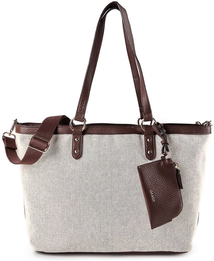 Gabor schoudertas Sibylla Zip Shopper Mixed Brown beige