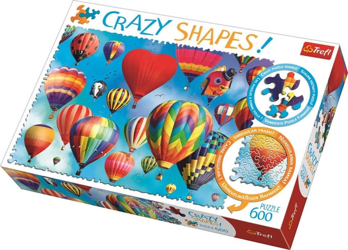 Trefl puzzel kleurrijke ballonnen - Crazy Shapes 600 stukjes.