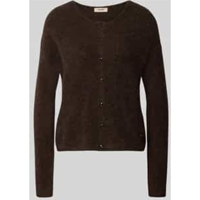 Gebreid jack van alpaca met knoopdetail