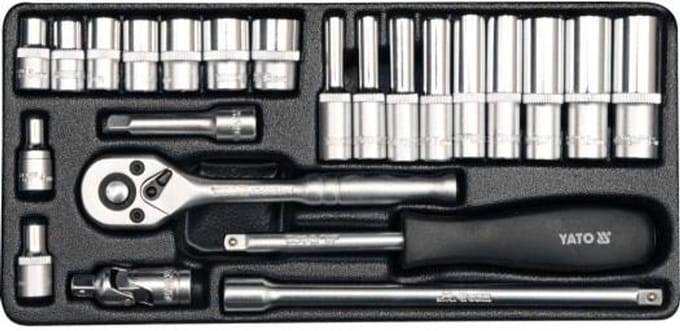 Yato YT-14421 - Dopsleutelset - 1/4" - 23-delig - CrV Staal